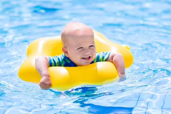 Little baby in swimming pool