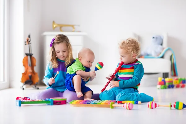 Music for kids, children with instruments