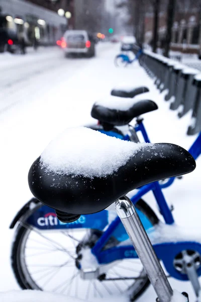 Bicycles at bicycles parking in New York