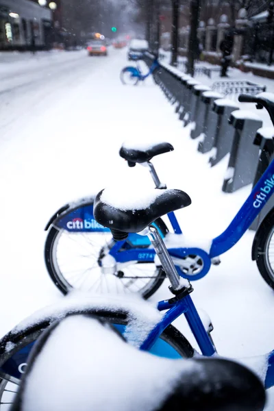 Bicycles at bicycles parking in New York