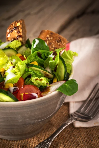 Close-up of fresh salad in bowl
