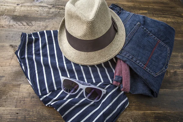 Set of various clothes and accessories for men