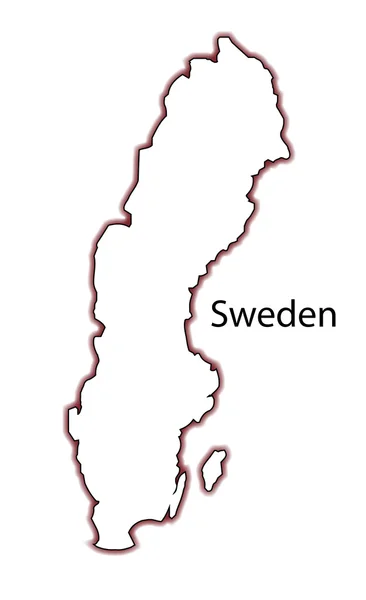 Beskriva Sverige karta — Stock vektor #32497365