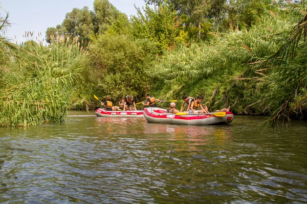 Jordan, down the river in kayaks