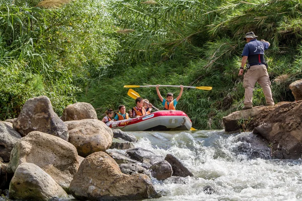 Jordan, down the river in kayaks