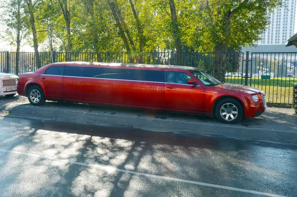 Large red limousine Luxury