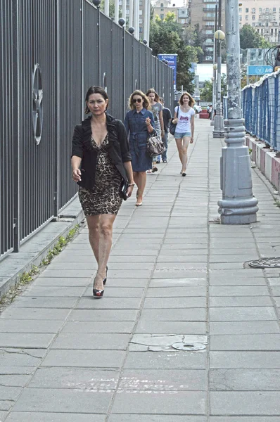 Moscow street near Moscow City August Heat