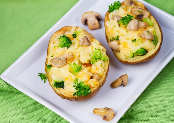 Broccoli, Cheese and Mushroom Chowder Potato