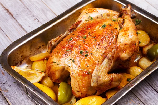 Chicken with Lemon, Lime, Potato and Thyme