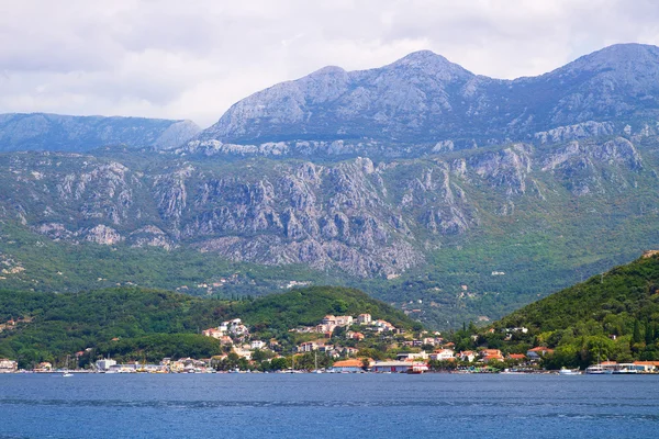 Old small town on sea coast. Herceg Novi - coastal town in Montenegro located at the entrance to the Bay of Kotor. Tourist travelling attraction