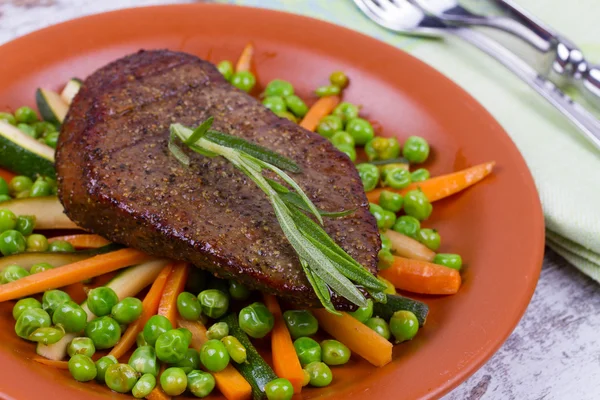 Beef Sirloin Steak with Vegetables