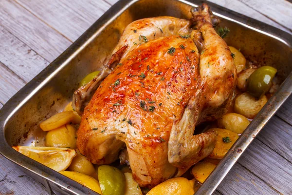 Chicken with Lemon, Lime, Potato and Thyme