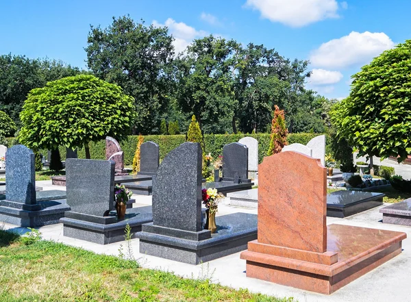 Tombstones in the cemetery
