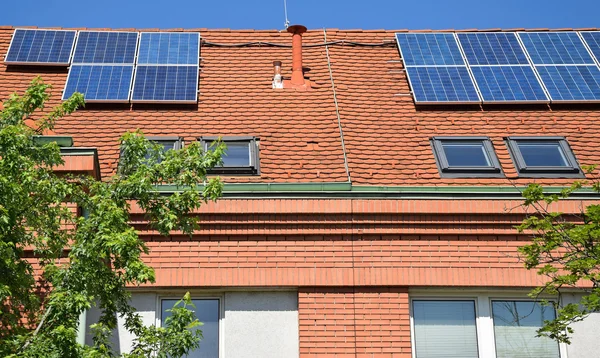 Solar panels on the roof