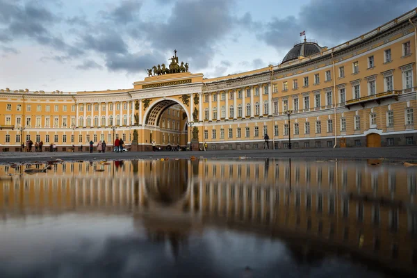 St. Petersburg. Palace Square. Main Headquarters. Reflection in water