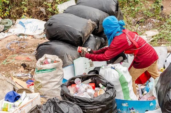 NAKONPANOM, THAILAND - APRIL 22: Municipal waste disposal