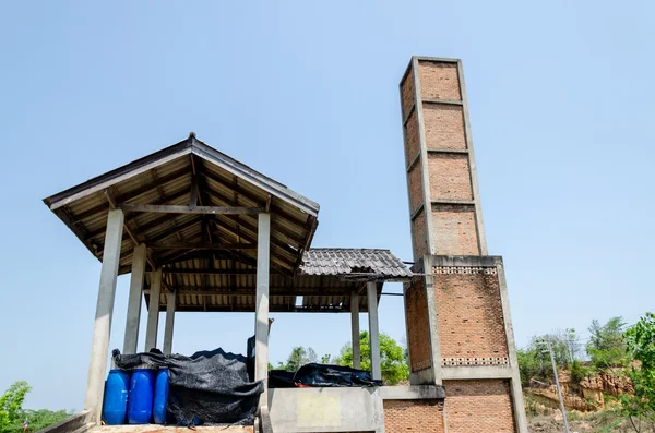 Old waste incinerator building in Thailand