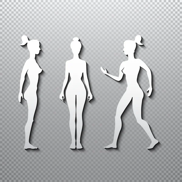 Vector silhouette  woman on a white background. — 스톡 벡터 ©  romanchik.ruslan@gmail.com #71506103