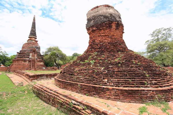 Old stupas at Wat Phra Si Sanphet, archaeological sites and artifacts.