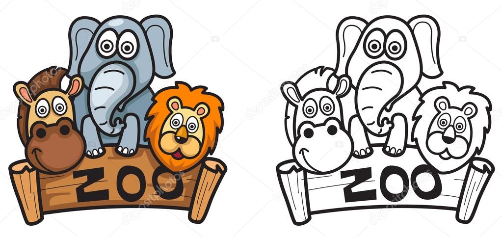 free black and white zoo clipart - photo #48