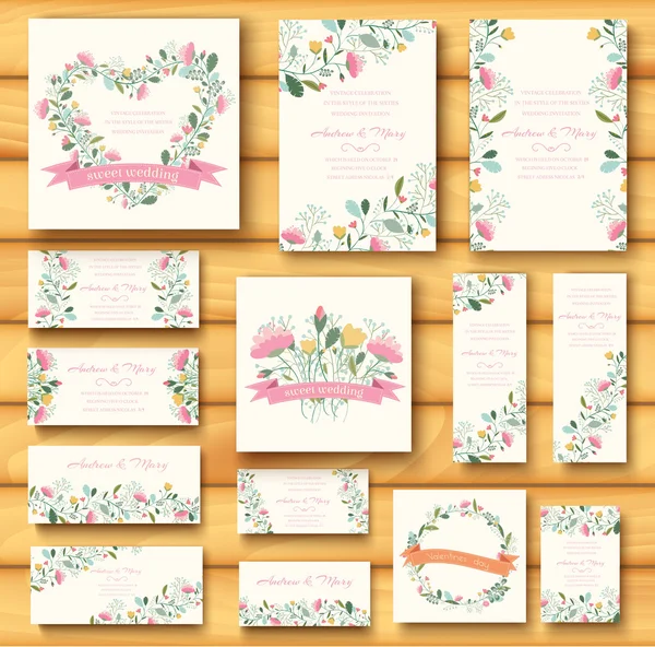 Colorful greeting wedding invitation cards