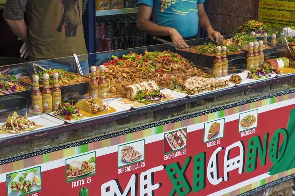 Mexican food stand in London, Camden Town