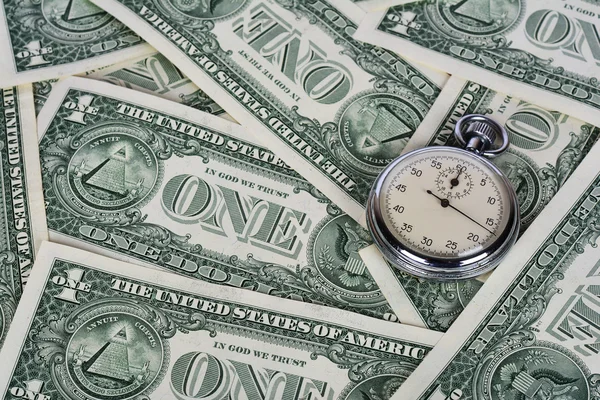 Time is money. Money background