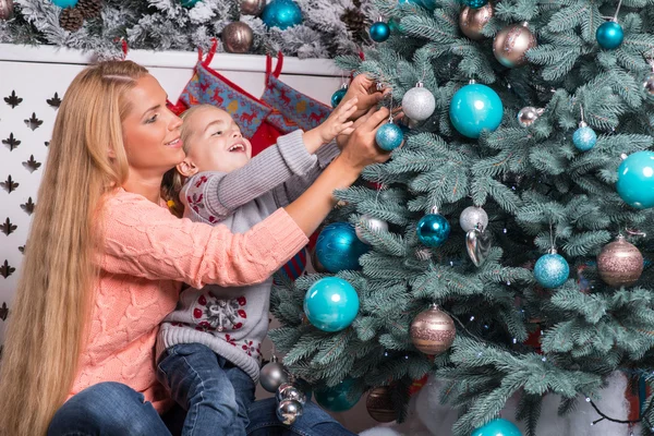 Mom and daughter waiting for Christmas