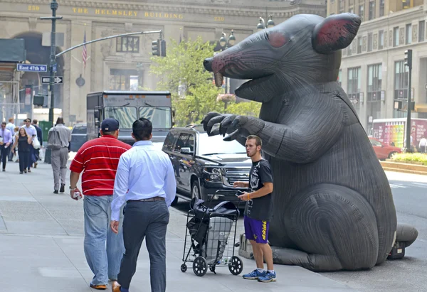 Inflatable rat known as Scabby the Rat, used by a Labor Union
