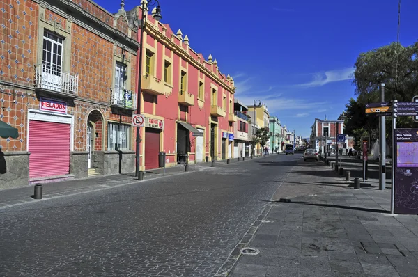 Vibrant and Colorful Buildings of Puebla City, Mexico