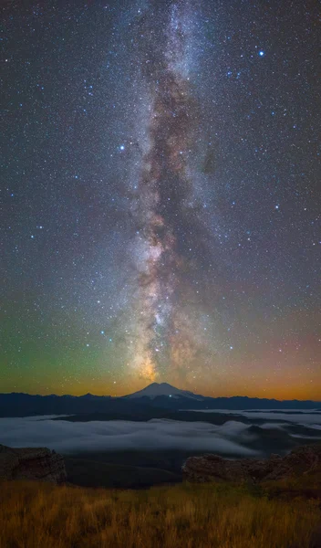 Milky Way over Elbrus