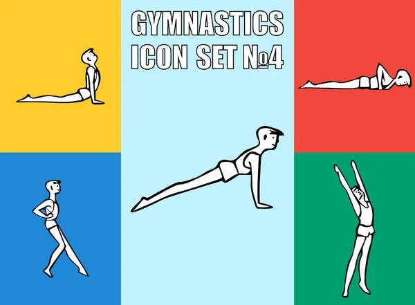 Set of yoga poses. Boy in recreation activities