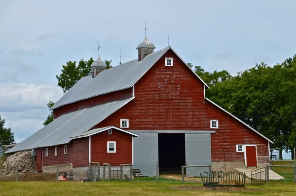 Old red dairy barn