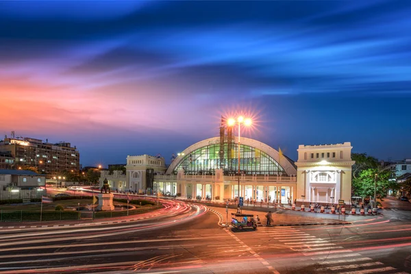 Bangkok Railway Station in evening