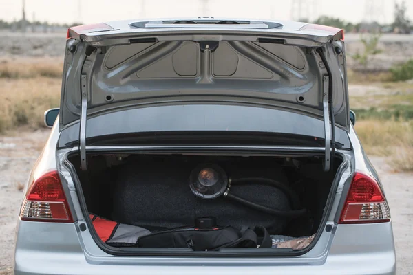 Open car trunk