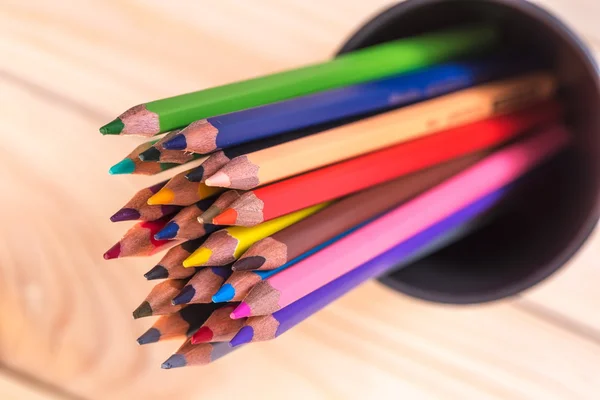 Colorful pencils isolated on background.