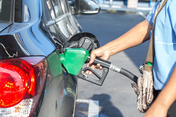 Fill up fuel at gas station