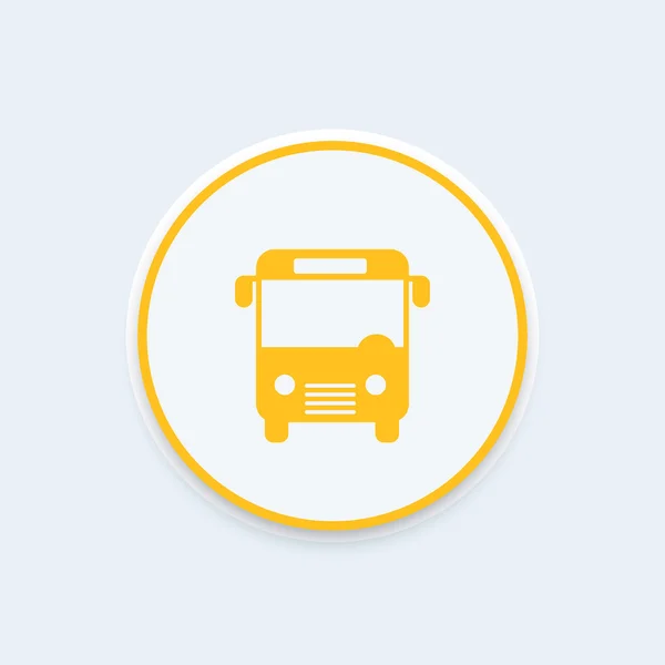 Bus icon, public transport, bus vector, marker for map, public transportation, transit round icon, bus pictogram, vector illustration