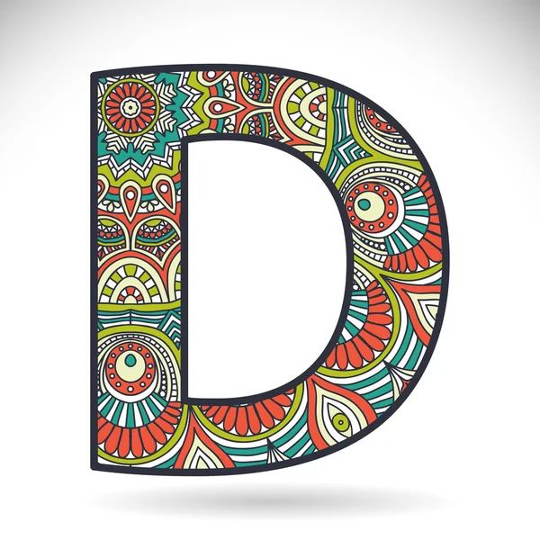 Vintage alphabet letter D