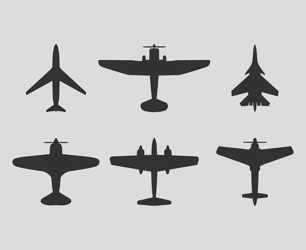 Set of airplane icons