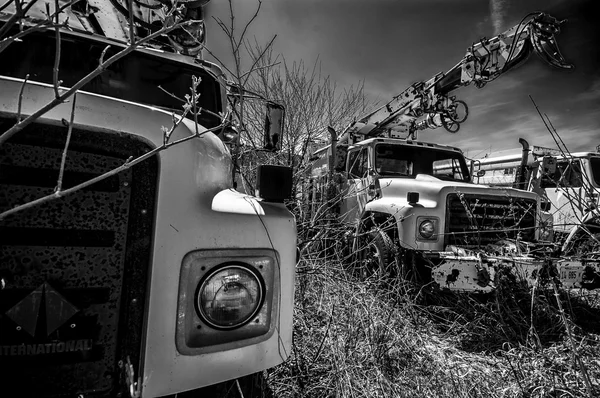 Abandoned truck graveyard west of Chicago