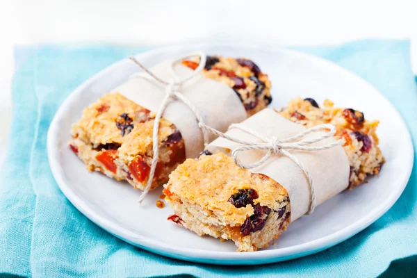 Granola, oatmeal, oat bars with dried cranberry