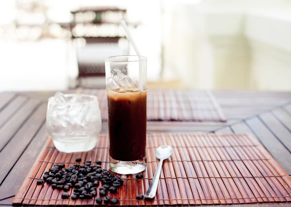 Traditional Vietnamese, Thai Ice coffee with beans.