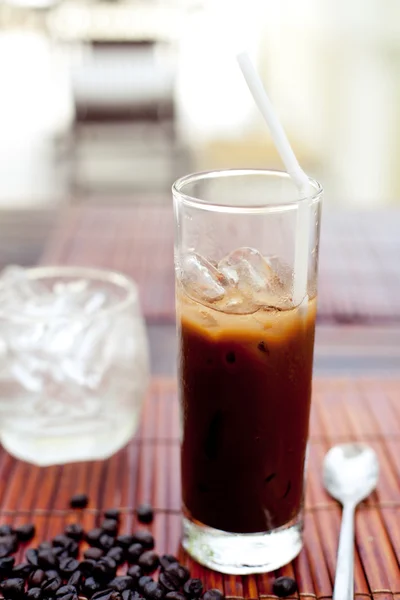 Traditional Vietnamese, Thai Ice coffee with beans.