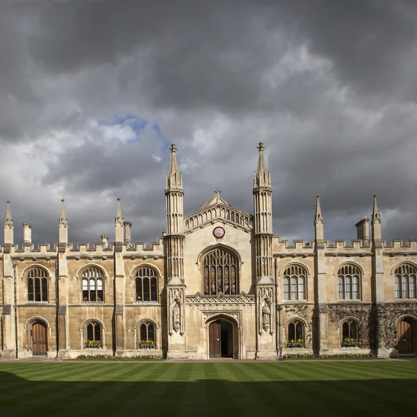 CAMBRIDGE, ENGLAND - APRIL 2015: Corpus Christi is one of the smallest but also most elegant and wealthiest of Cambridge University's Colleges, as seen circa April 2015.