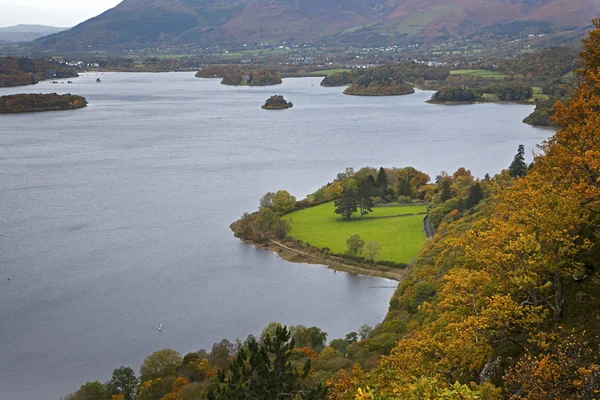 Viewpoint high above Derwent Water; Lake District; Cumbria; UK;