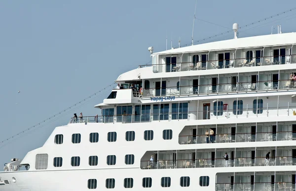 Cruise ship and passengers