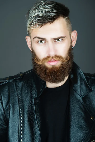 Bearded handsome young man