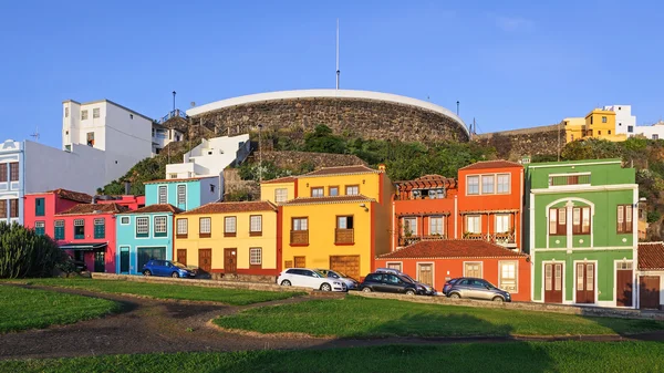 Colored houses in Santa Cruz de La Palma, Spain