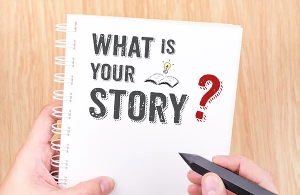 What is your story work on white notebook